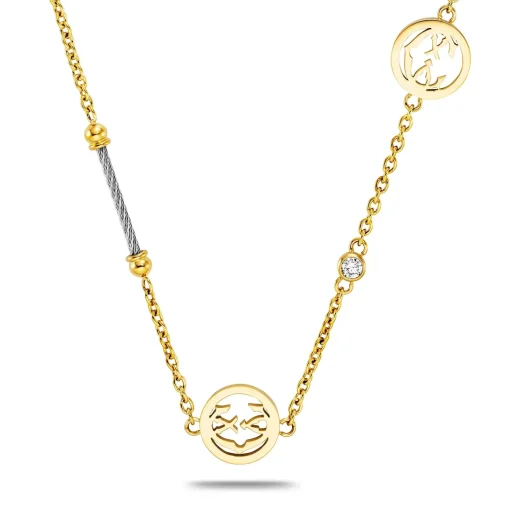 Charriol Necklaces<C Logo Steel