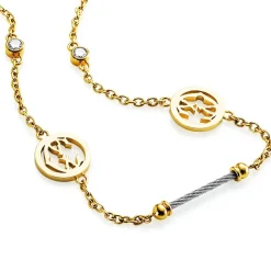 Charriol Necklaces<C Logo Steel