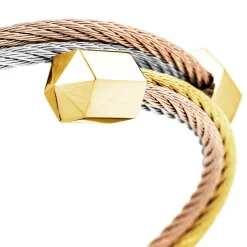 Charriol Bracelets<Celtic Bangle Triquetra Yellow Rose Light Grey