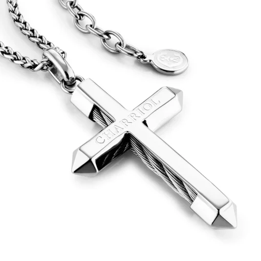 Charriol Necklaces<Celtic® Cross Necklace Big Pendant Steel