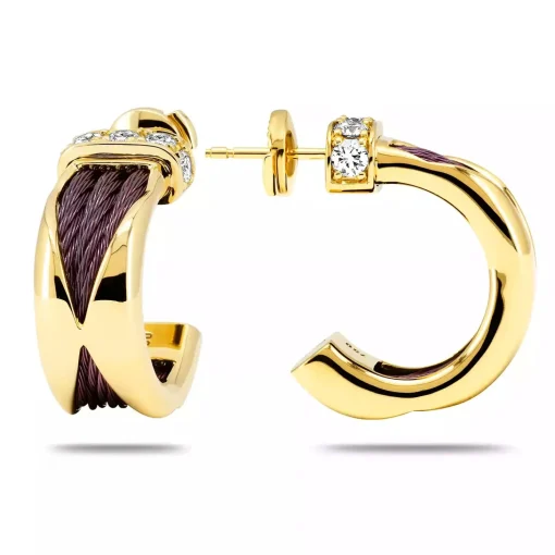 Charriol Earrings|Earrings<Celtic® Dream Earrings 18KT Purple
