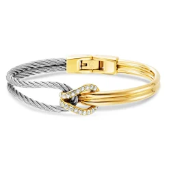 Charriol Bracelets|Bracelets<Celtic® Knot Bangle 18KT Steel