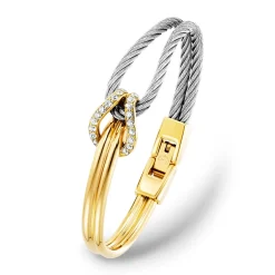 Charriol Bracelets|Bracelets<Celtic® Knot Bangle 18KT Steel