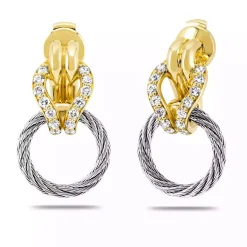 Charriol Earrings|Earrings<Celtic® Knot Earrings 18KT Steel