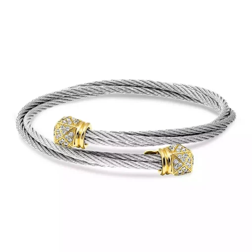 Charriol Bracelets|Bracelets<Celtic® Triquetra Bangle 18KT Steel