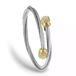 Charriol Bracelets|Bracelets<Celtic® Triquetra Bangle 18KT Steel