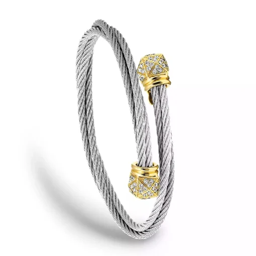 Charriol Bracelets|Bracelets<Celtic® Triquetra Bangle 18KT Steel