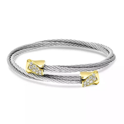 Charriol Bracelets|Bracelets<Celtic® Triquetra Bangle 18KT Steel