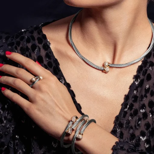 Charriol Bracelets|Bracelets<Celtic® Triquetra Bangle 18KT Steel