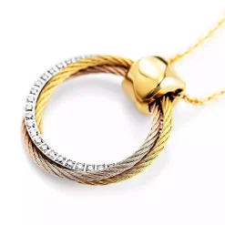 Charriol Necklaces<Celtic® Triquetra Necklace Steel, Yellow Gold & Rose Gold