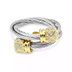 Charriol Rings|Rings<Celtic® Triquetra Ring 18KT Steel