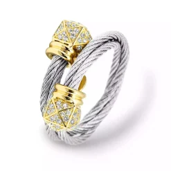 Charriol Rings|Rings<Celtic® Triquetra Ring 18KT Steel