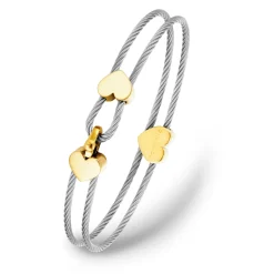 Charriol Bracelets<Coup De Foudre Hearts Bangle