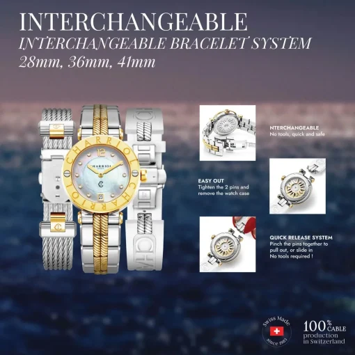 Charriol Interchangeable Strap|Bracelets<Quick-release Interchangeable Bracelets Navigator 28mm