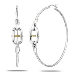 Charriol Earrings<St. Tropez® Mariner Link Hoop Earrings