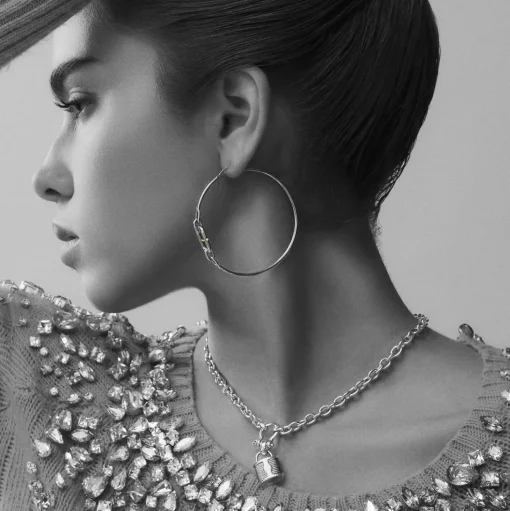 Charriol Earrings<St. Tropez® Mariner Link Hoop Earrings