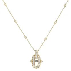 Charriol Necklaces|Necklaces<St Tropez® Mariner Necklace 18KT Diamonds Steel