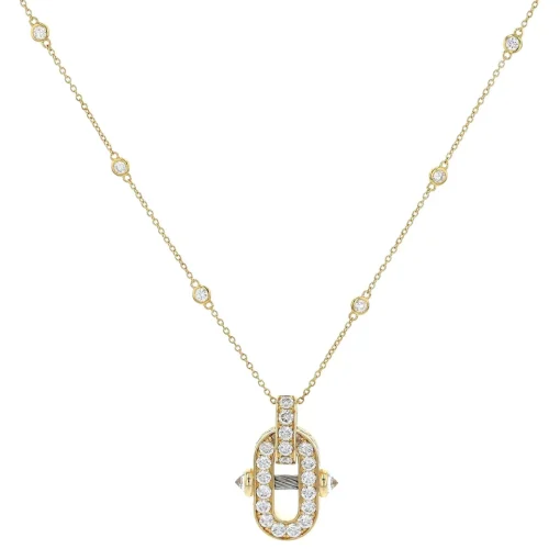 Charriol Necklaces|Necklaces<St Tropez® Mariner Necklace 18KT Diamonds Steel