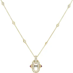 Charriol Necklaces|Necklaces<St Tropez® Mariner Necklace 18KT Rubis Steel