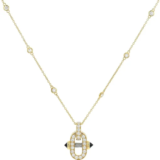 Charriol Necklaces|Necklaces<St Tropez® Mariner Necklace 18KT Sapphires Steel
