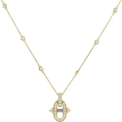 Charriol Necklaces|Necklaces<St Tropez® Mariner Necklace 18KT Diamonds Steel