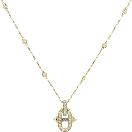 Charriol Necklaces|Necklaces<St Tropez® Mariner Necklace 18KT Diamonds Steel