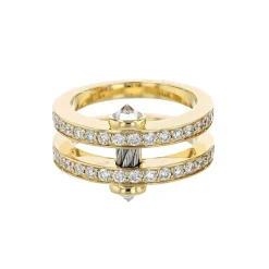 Charriol Rings|Rings<St Tropez® Mariner Ring 18KT Diamonds Steel