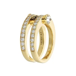 Charriol Rings|Rings<St Tropez® Mariner Ring 18KT Diamonds Steel