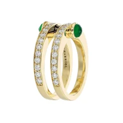 Charriol Rings|Rings<St Tropez® Mariner Ring 18KT Emerals Steel