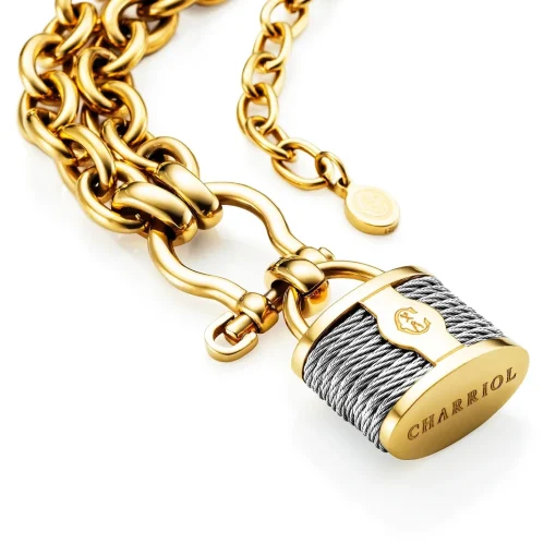 Charriol Necklaces<St. Tropez® Mariner Shackle & Lock Necklace Steel