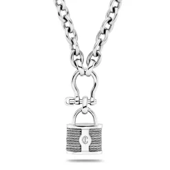Charriol Necklaces<St. Tropez® Mariner Shackle & Lock Necklace Steel