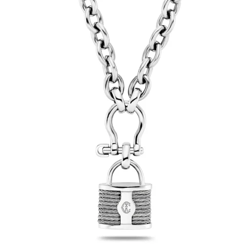 Charriol Necklaces<St. Tropez® Mariner Shackle & Lock Necklace Steel