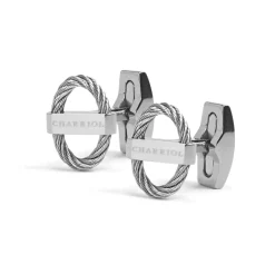 Charriol Cufflinks<St-Tropez Cufflinks |Steel|Black