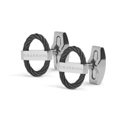Charriol Cufflinks<St-Tropez Cufflinks |Steel|Black