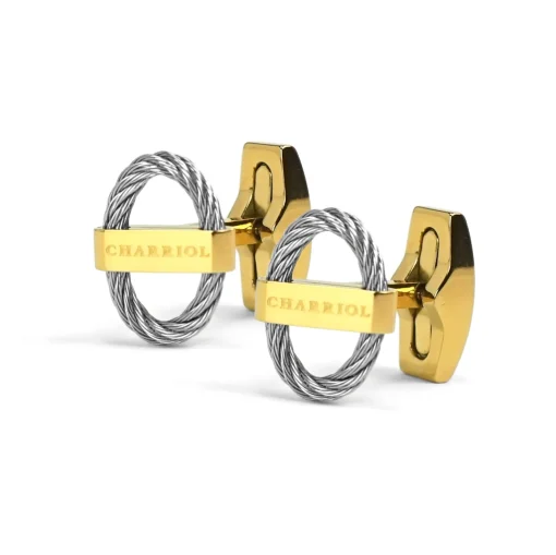 Charriol Cufflinks<St-Tropez Cufflinks |Steel|Black
